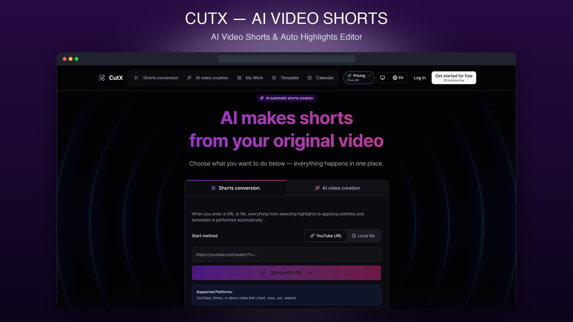 CutX — AI Video Shorts Editor (The Waves Inc)