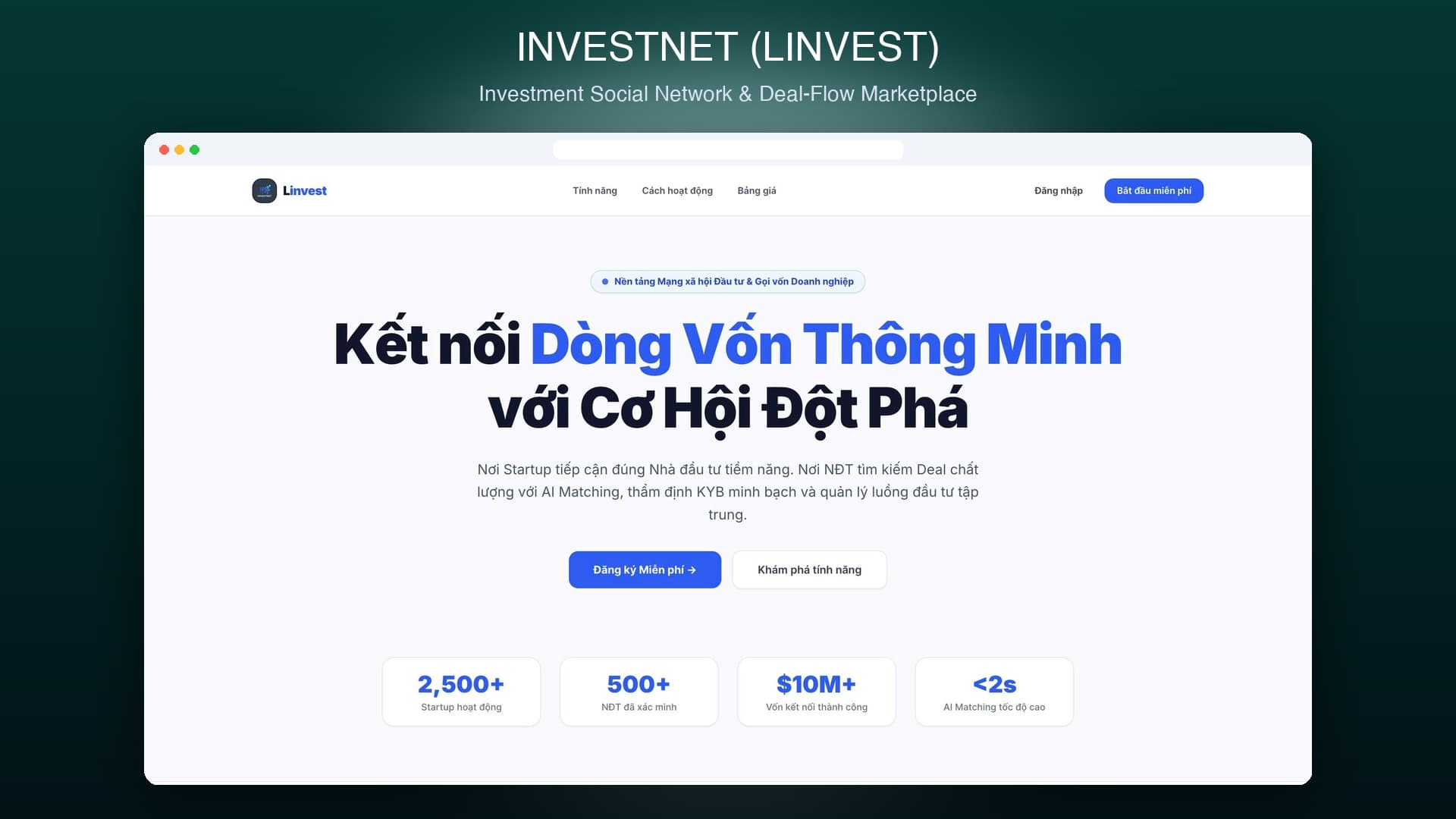 InvestNet — Investment Social Network & Deal Marketplace (Linvest)